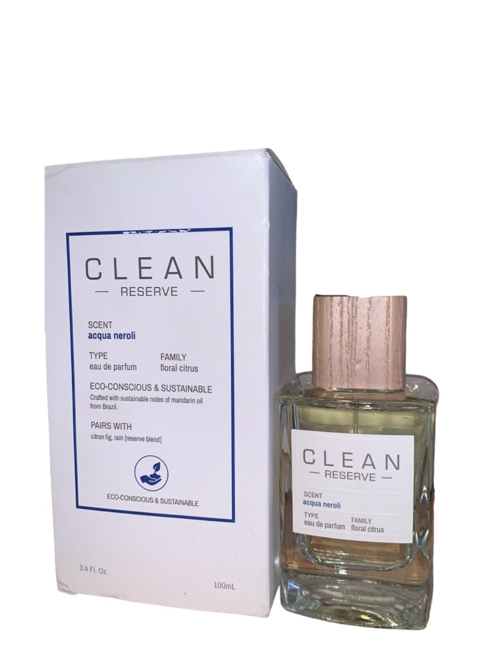 Clean Reserve Acqua Neroli Eau de Parfum Spray 3.4 fl Oz NIB